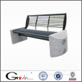 Landscaping garden stone bench with back outdoor concrete bench seat